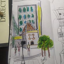 Mi proyecto del curso: Sketching urbano: dibuja tu ciudad en movimiento. Traditional illustration, Sketching, Drawing, Watercolor Painting, Architectural Illustration, and Sketchbook project by maruro franco - 07.03.2024
