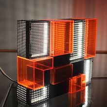 Projekt lampy Cube. Projekt z dziedziny Projektowanie dodatków, Wzornictwo przem, słowe i Architektura wnętrz użytkownika Kamila Brzezina - 25.05.2016