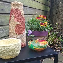 Mijn project van de cursus: Creatief met papierpulp. Un progetto di Artigianato, Product design, Papercraft, Interior Design, Ceramica, DIY, Upc e cling di Stef Hellmann - 03.07.2024
