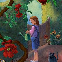 My project for course: Fantasy Illustrations for Children. Un progetto di Pittura, Disegno a matita, Pittura ad acquerello, Illustrazione infantile e Disegno digitale di Cher Cowan - 03.07.2024