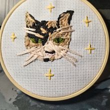 Mi proyecto del curso: Retratos bordados de mascotas: pinta con hilo. Un progetto di Ricamo, Illustrazione naturalistica e Textile Design di Yasumi Akoryuu - 04.07.2024