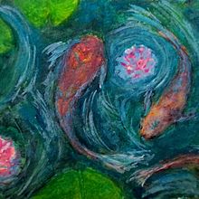 Inspired by Famous ArtistAcrylic Koi Painting. Un projet de Peinture gouache de wenmariesakamaki - 04.07.2024