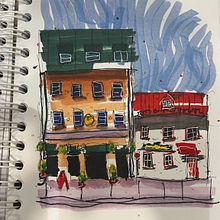 My project for course: Expressive Architectural Sketching with Colored Markers. Projekt z dziedziny Sketching,  R, sunek,  R, sunek architektoniczn, Sketchbook,  R i sunek atramentem użytkownika kthej - 04.07.2024