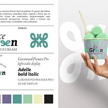 Diseño de tipografía para brand storytelling: Ice Green - plant ice cream. Br, ing, Identit, Graphic Design, T, pograph, Stor, telling, T, pograph, and Design project by Lygia Castro - 07.03.2024