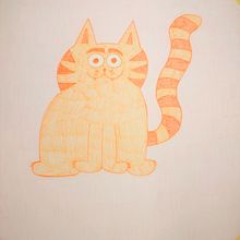 Ollie the Orange Cat. Traditional illustration, Drawing, Creativit, Artistic Drawing, Sketchbook, and Colored Pencil Drawing project by periwinkle7 - 07.04.2024