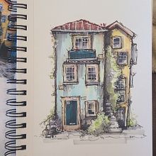 My project for course: Expressive Architectural Sketching with Colored Markers. Sketching, Drawing, Architectural Illustration, Sketchbook & Ink Illustration project by Kim Hertel - 07.02.2024