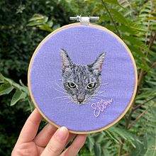 La querida mascota de una amiga. Arts, Crafts, Embroider, and Textile Design project by Jordina Ribó - 07.05.2024