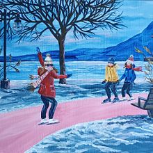 Mon projet du cours : Peinture acrylique pas à pas : créez des paysages incroyables. Traditional illustration, Painting, Acr, lic Painting, and Sketchbook project by Michelle Guay - 07.07.2024