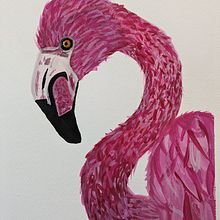 Flamingo. Traditional illustration, Painting, and Gouache Painting project by wardbrett65 - 06.19.2024