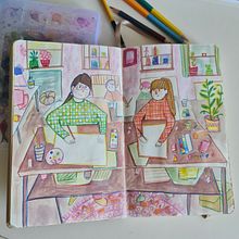 My project for course: Exploratory Sketchbook: Find Your Drawing Style. Projekt z dziedziny Trad, c, jna ilustracja, Sketching, Kreat, wność,  R, sunek, Malowanie akwarelą, Sketchbook i Malowanie gwaszami użytkownika Jelena Petrović - 09.07.2024