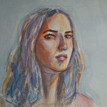 My project for course: Artistic Portrait with Watercolors. Un proyecto de Bellas Artes, Pintura, Pintura a la acuarela y Dibujo de Retrato de Ismini Mylona - 09.07.2024