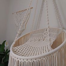 Meu projeto do curso: Macramê: design e construção de cadeira de balanço. Furniture Design, Making, and Macramé project by jeannamachado - 07.09.2024