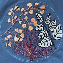 Rheba's project for course: Needle Embroidery: Create a Natural Composition. Traditional illustration, Embroider, Color Theor, and Textile Design project by Rheba - 06.02.2024