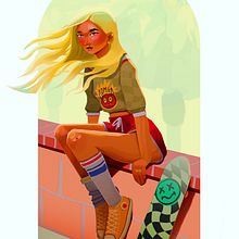 My project for course: Captivating and Dynamic Character Creation. Un progetto di Illustrazione tradizionale, Character design, Illustrazione digitale e Disegno digitale di Émilie Valade - 10.07.2024