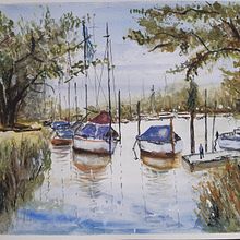 Mi proyecto del curso: Pintura en acuarela de paisajes marinos. Painting, Watercolor Painting, and Naturalistic Illustration project by María del Carmen Merlino - 07.10.2024