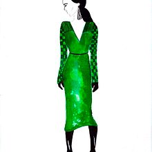 Mi proyecto del curso: Ilustración de moda con acuarela: silueta, color y fluidez. Traditional illustration, Watercolor Painting, and Fashion Illustration	 project by Angélica Isaza - 07.10.2024