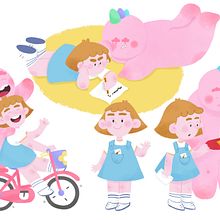 MOLLY & PINKY. Proyecto para curso: Porfolio online para ilustradores de libros infantiles. . Traditional illustration, Editorial Design, Stor, board, Portfolio Development, Children's Illustration, Narrative, Management, Productivit, and Picturebook project by Celia Quiles - 07.11.2024