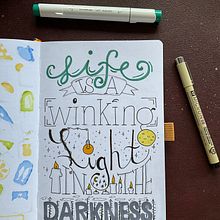 Mein Abschlussprojekt für den Kurs: Kreative Doodles und Handlettering für Anfänger. Traditional illustration, Lettering, Drawing, H, and Lettering project by Sophie Zimmermann - 07.11.2024