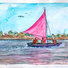 Pescadores do Maranhão. Een project van Traditionele illustratie y  Tekening van Humberto Alves de Araújo - 11.07.2024