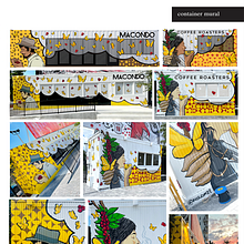 Mural para Cafeteria en Contenedores.. Un proyecto de Bellas Artes, Concept Art y Dibujo artístico de Marian Paternina - 05.06.2023