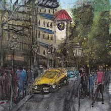 Mi proyecto del curso: Paisajes urbanos en acuarela. Fine Arts, Watercolor Painting, and Architectural Illustration project by Eduin Almendárez - 07.11.2024