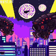 ALIEN CITY NIGHT PIXEL ART ANIMATION PROYECT -DAN. Programming, IT, Game Design, Animation, and Character Animation project by Daniel --- - 03.13.2023