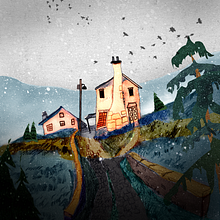 My project for course:  Imaginary Places: Draw, Paint, and Digitize on Photoshop. Un proyecto de Bocetado, Dibujo, Ilustración digital, Ilustración arquitectónica y Narrativa de Thomas Leparskas - 12.07.2024