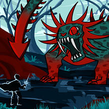 Jabberwocky - Character and Creature Design. Character Design, Digital Illustration, and Concept Art project by Tara - 07.08.2023