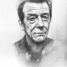 John Hurt // Liquid Charcoal Painting. Un progetto di Pittura e Disegno di ritratti di elmars - 13.07.2024