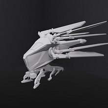 DUNE ornithopter. 3D, Art Direction, To, Design, and 3D Modeling project by Ivan Alonso - 07.12.2024