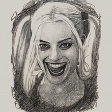 My project for course: Artistic Drawing for Beginners | Harley Quinn . Pencil Drawing, Drawing, Realistic Drawing, and Artistic Drawing project by Ramesh Ravone - 07.11.2024