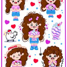 Mi proyecto del curso: Ilustración kawaii: crea personajes encantadores. Traditional illustration, Character Design, and Manga project by Adriana - 07.14.2024
