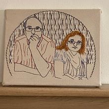 Meu projeto do curso: Criação de retratos bordados Ein Projekt aus dem Bereich Stickerei und Textildesign von Dulce Salvador - 16.07.2024