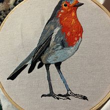 Mi proyecto del curso: Pintar con hilo: técnicas de ilustración textil. Traditional illustration, Embroider, Textile Design, Arts, Crafts, and Painting project by Fernanda Martínez - 07.16.2024