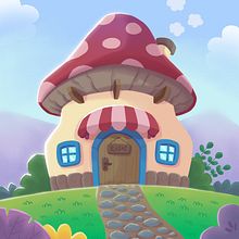 Mushroom House Ein Projekt aus dem Bereich Bühnendekoration, Digitale Illustration, Concept Art und Kinderillustration von Leonardo de Moura Amaral Fanelli - 15.07.2024