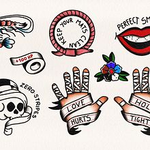 Bjj inspired tattoo flash. Een project van Digitale illustratie van Mads Madison - 17.07.2024