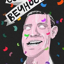 poster for the theatrical production of "The Best Employee of the Eternity" play. Poster Design, Digital Illustration, Digital Lettering, T, and pograph project by Dmitry - 10.31.2023