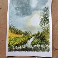 My project for course: Natural Landscapes in Watercolor. Fine Arts, Painting, and Watercolor Painting project by kat - 07.13.2024
