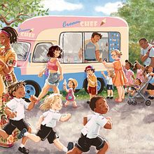 ice scream truck. Un progetto di Illustrazione digitale e Illustrazione infantile di Katarzyna Przygoda-Burek - 17.07.2024