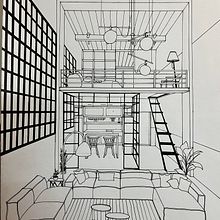 Mi proyecto del curso: Perspectiva artística: espacios desde tu punto de vista. Traditional illustration, Architecture, Drawing, and Architectural Illustration project by Carolina Tevez - 07.17.2024
