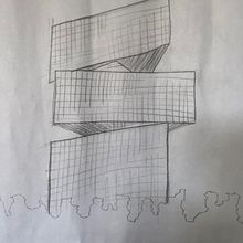 Muestra dibujo arquitectónico a mano alzada, inicios. . Architecture project by Cristian Valverde Villamarin - 07.17.2024