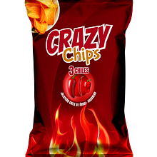 Diseño empaque botanas Crazy Chips. Advertising project by Mario Catalan Moriarty - 07.18.2024