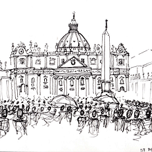 Sketchbook from Rome, February 2024. Traditional illustration, Architecture, Architectural Illustration, Sketching, Drawing, and Pencil Drawing project by Amy Cotter - 02.10.2024
