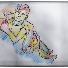 My project for course: Expressive Figure Drawing: Explore Lines, Shapes and Colors. Fine Arts, Pencil Drawing, Drawing, Portrait Drawing, Realistic Drawing, Figure Drawing, and Gouache Painting project by vinit pandey - 07.19.2024