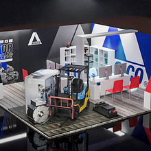 Stand Argico Venta de Maquinarias. Un progetto di Pubblicità, Motion graphics, 3D, Direzione artistica, Gestione progetti di design, Eventi, Graphic design, Design e creazione di mobili, Interior design, Architettura d'interni, Animazione 3D, Modellazione 3D, Architettura digitale e Progettazione 3D di Ernesto Torres - 06.06.2023