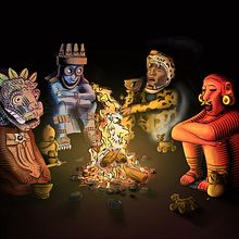 El robo del fuego sagrado. Editorial Illustration, Vector Illustration, and Digital Illustration project by christianflores16t - 07.20.2024