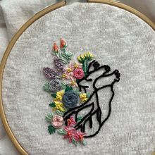 My project for course: Floral and Anatomical Embroidery for Clothes and Accessories. Embroider, Upc, cling, and Textile Design project by Alexandra Pasita - 07.19.2024