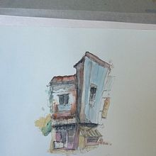 My project for course: Expressive Architectural Sketching with Colored Markers. Projekt z dziedziny Sketching,  R, sunek,  R, sunek architektoniczn, Sketchbook,  R i sunek atramentem użytkownika tiziana.desantis - 21.07.2024
