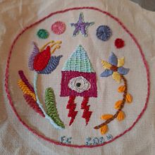 My project for course: Contemporary Embroidery With Traditional Mexican Needlework. Arts, Crafts, Embroider, Fiber Arts, and Textile Design project by fionac559 - 07.21.2024