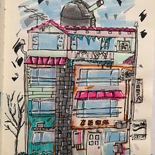 My project for course: Expressive Architectural Sketching with Colored Markers. Un projet de Esquisse , Dessin, Illustration architecturale, Carnet de croquis et Illustration à l'encre de Giovanny Robayo - 21.07.2024